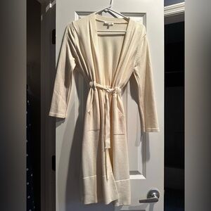 Chic Cream Tie-Front Cardigan